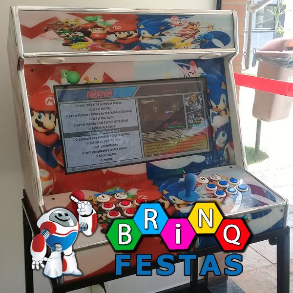 máquina de fliperama de mesa bartop - aluguel semanal - 3000 jogos.